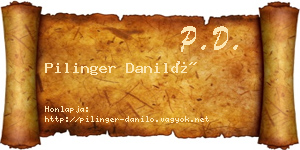 Pilinger Daniló névjegykártya
